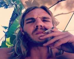 Taylor Handley smoking